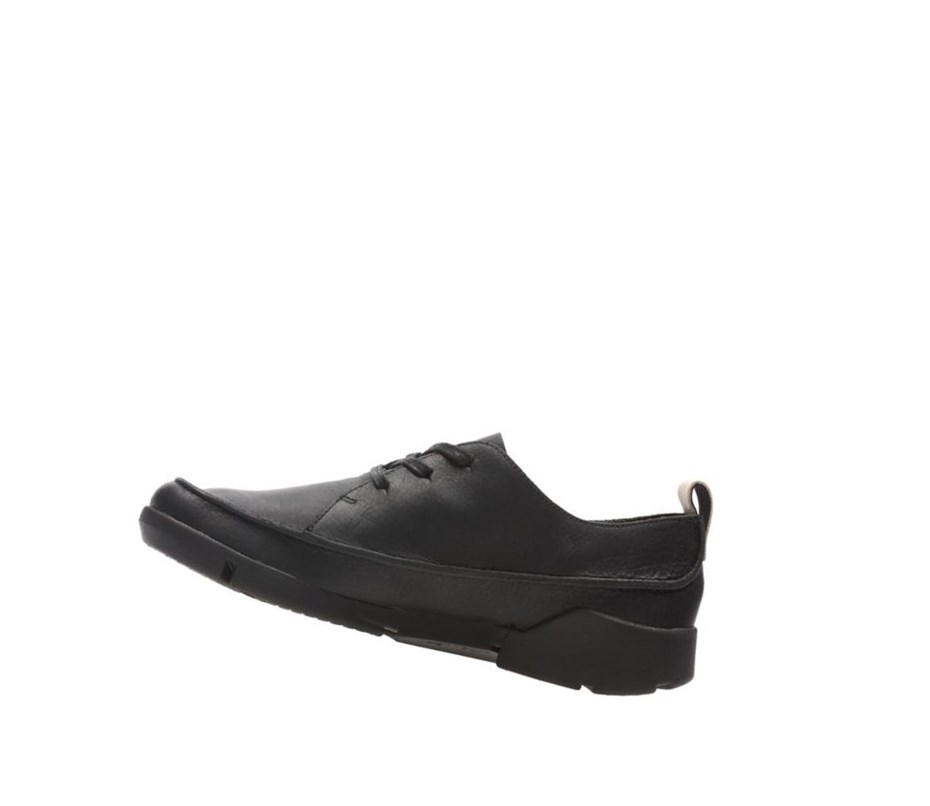 Zapatos Piel Clarks Tri Clara Cuero Anchos Fit Mujer Negras | TCQB-23961