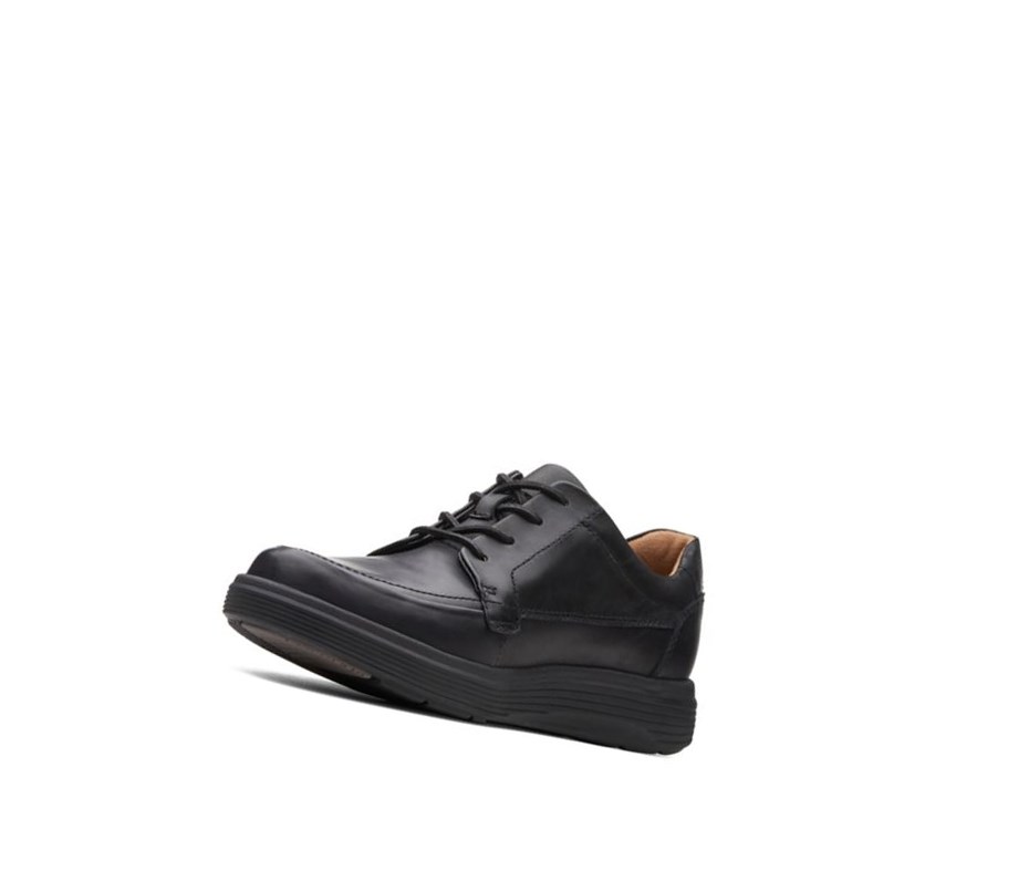 Zapatos Piel Clarks Un Abode Ease Cuero Anchos Fit Hombre Negras | LXMP-91267