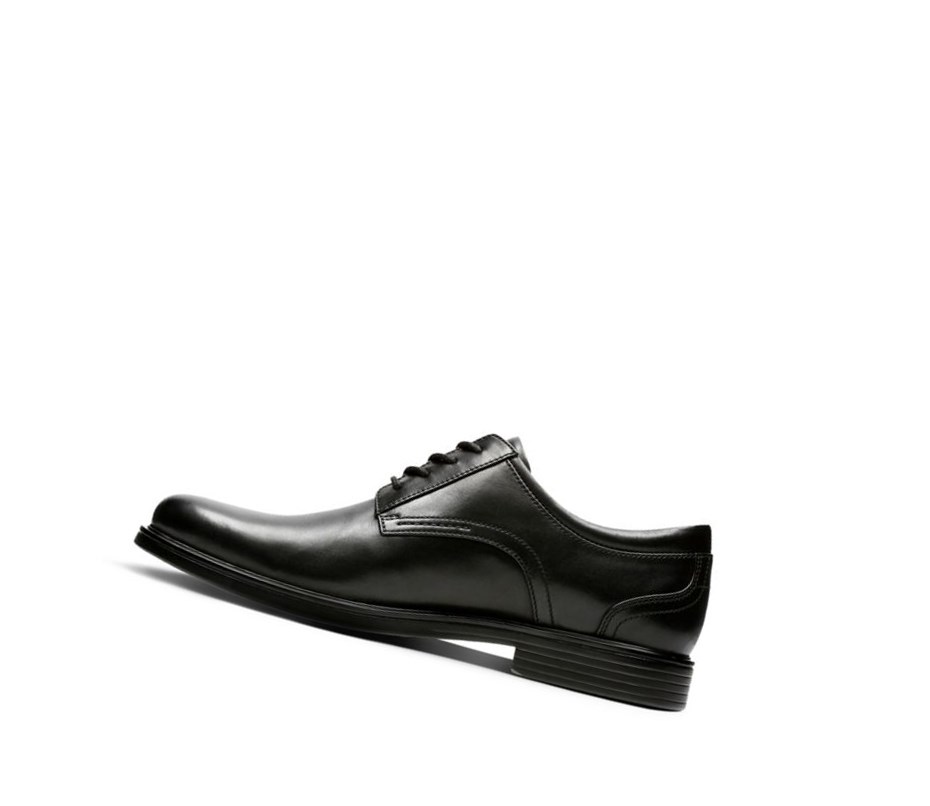 Zapatos Piel Clarks Un Aldric Encaje Cuero Hombre Negras | TNUZ-61543