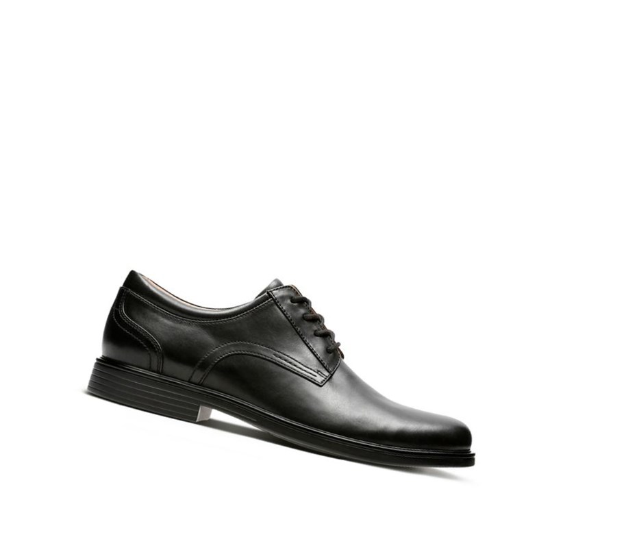 Zapatos Piel Clarks Un Aldric Encaje Cuero Hombre Negras | TNUZ-61543