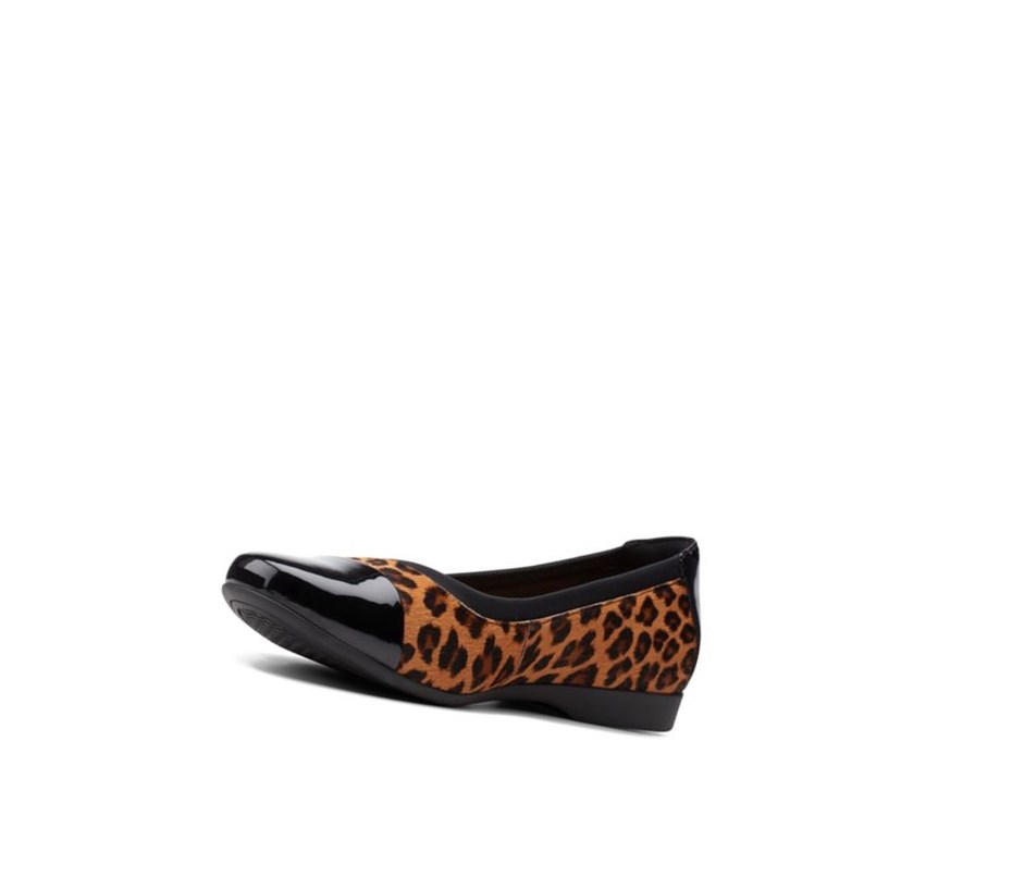 Zapatos Piel Clarks Un Darcey Cap 2 Print Pony Cuero Mujer Leopardo | YMLC-54380