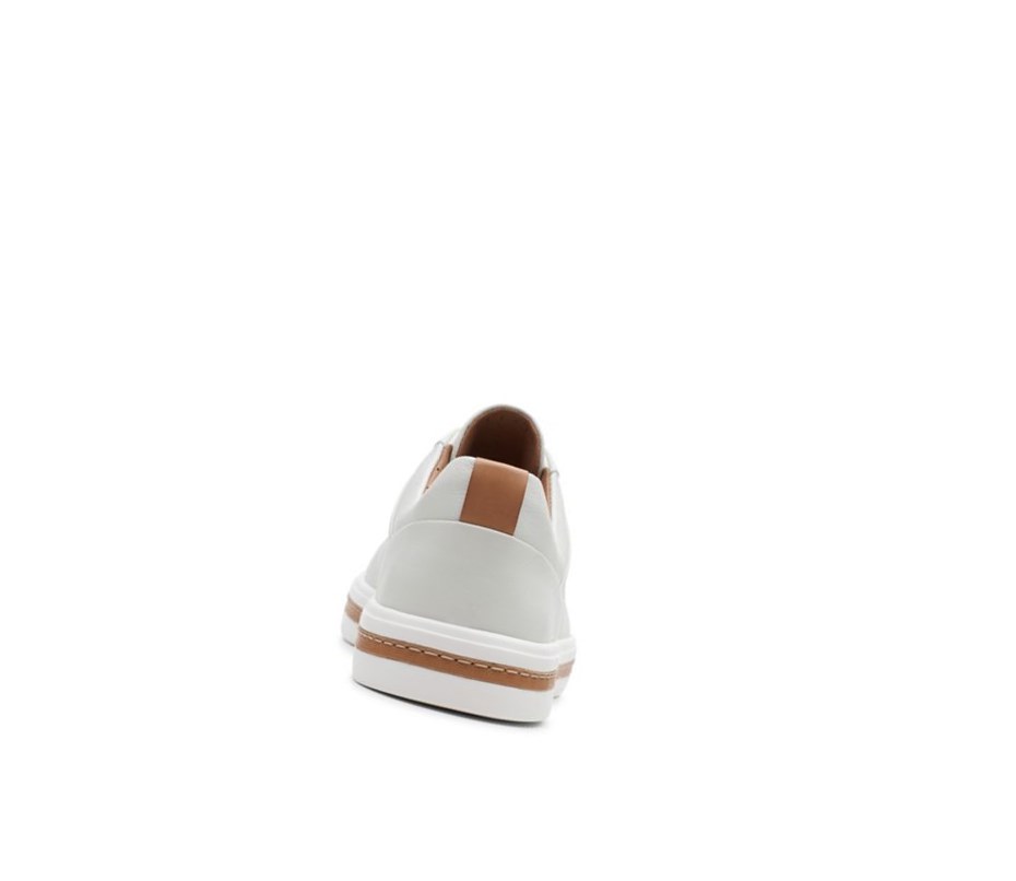 Zapatos Piel Clarks Un Maui Encaje Cuero Anchos Fit Mujer Blancas | ZVTN-64025