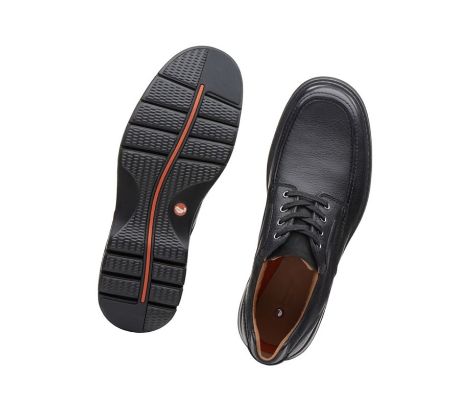 Zapatos Piel Clarks Un Ramble Encaje Cuero Hombre Negras | LOBI-21359