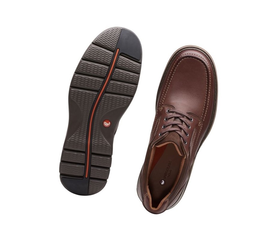 Zapatos Piel Clarks Un Ramble Encaje Cuero Anchos Fit Hombre Marrones Oscuro | LZDE-94167