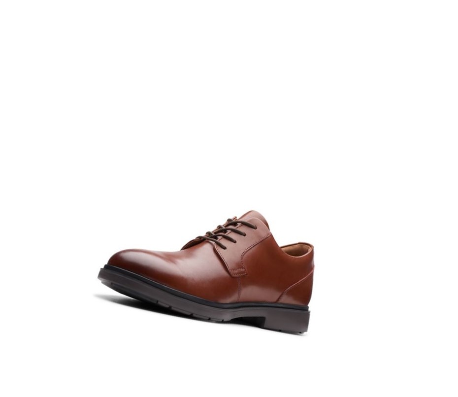 Zapatos Piel Clarks Un Tailor Tie Cuero Hombre Marrones | ZYEJ-07854