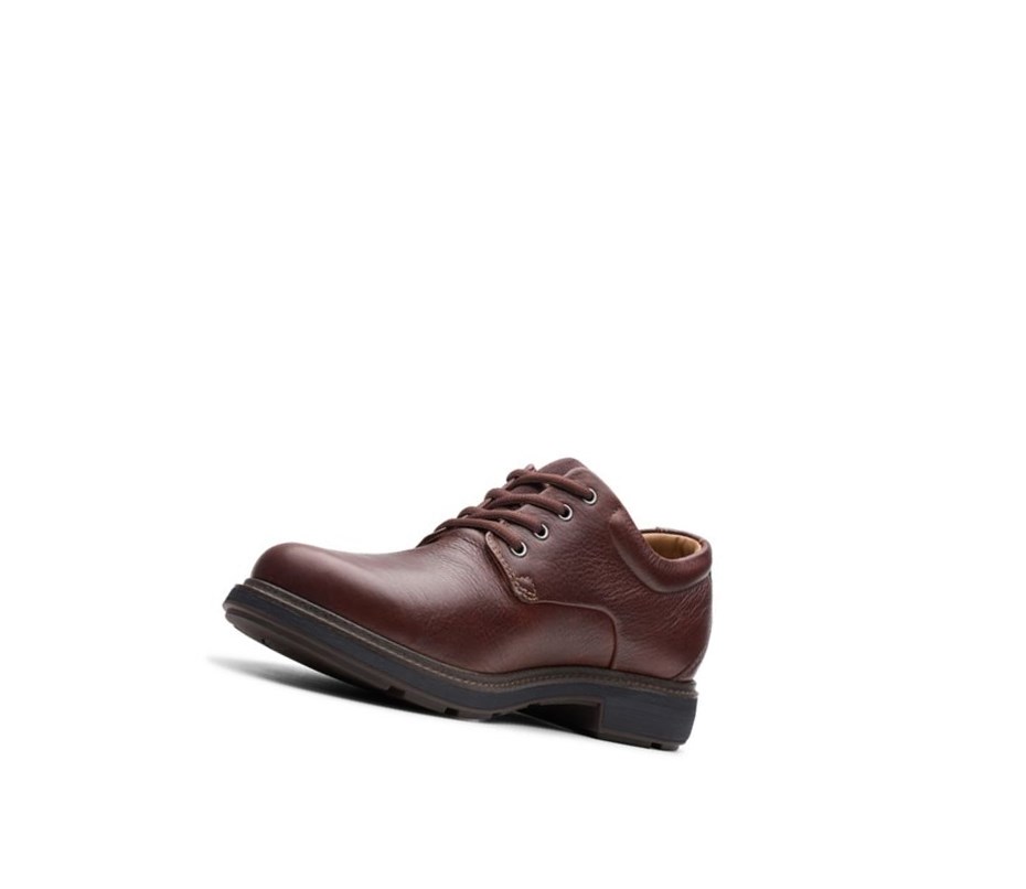 Zapatos Piel Clarks Un Tread Lo Gore-tex Cuero Hombre Marrones Oscuro | HWYV-17625