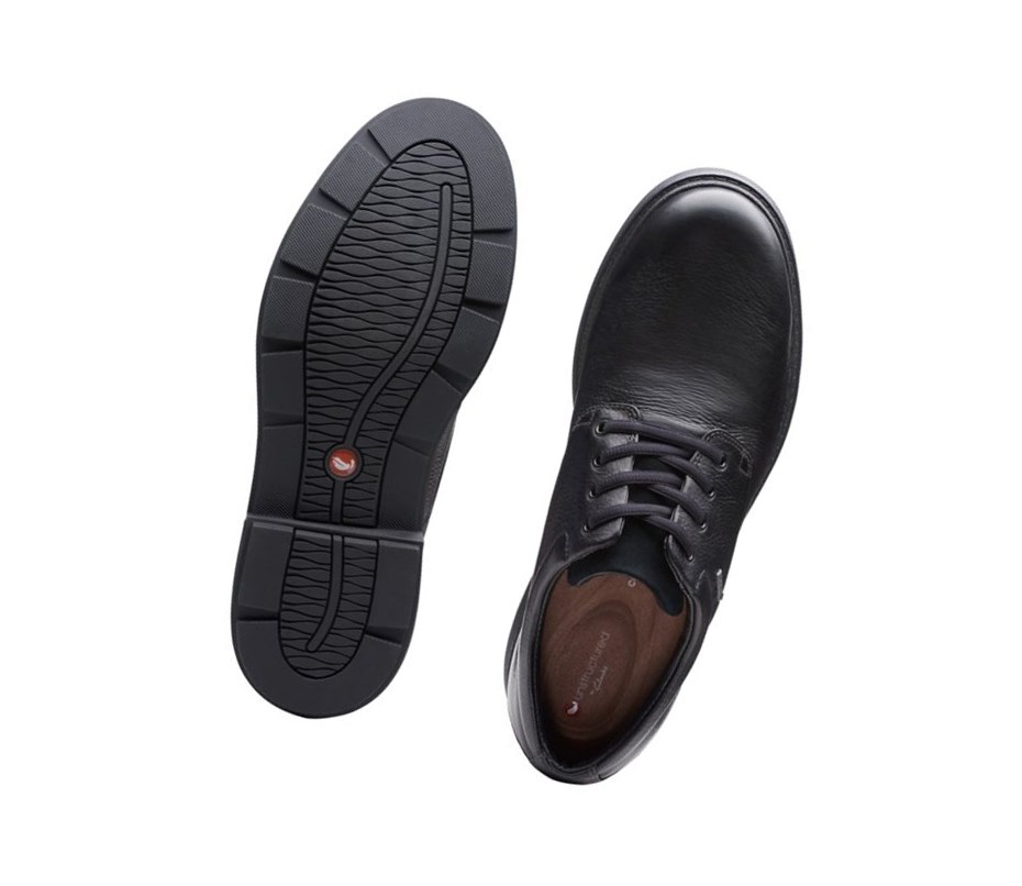 Zapatos Piel Clarks Un Tread Lo Gore-tex Cuero Hombre Negras | WAEX-62387