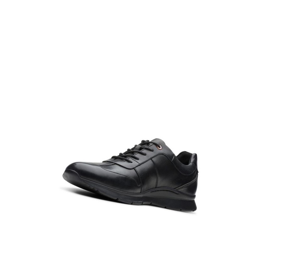 Zapatos Piel Clarks Un Tynamo Tie Cuero Hombre Negras | YELF-18375