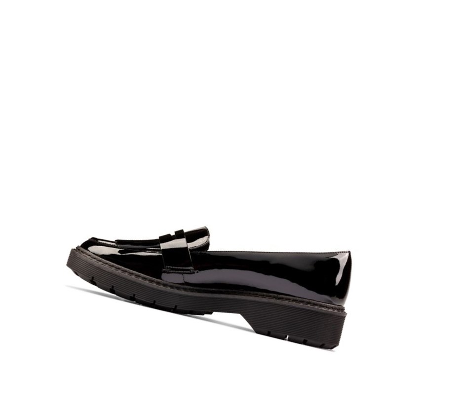 Zapatos Piel Clarks Witcombe Dawn Charol Cuero Mujer Negras | ORQW-13980