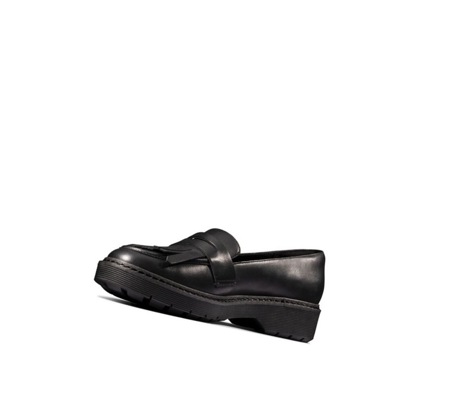 Zapatos Piel Clarks Witcombe Dawn Cuero Mujer Negras | QGRV-37986