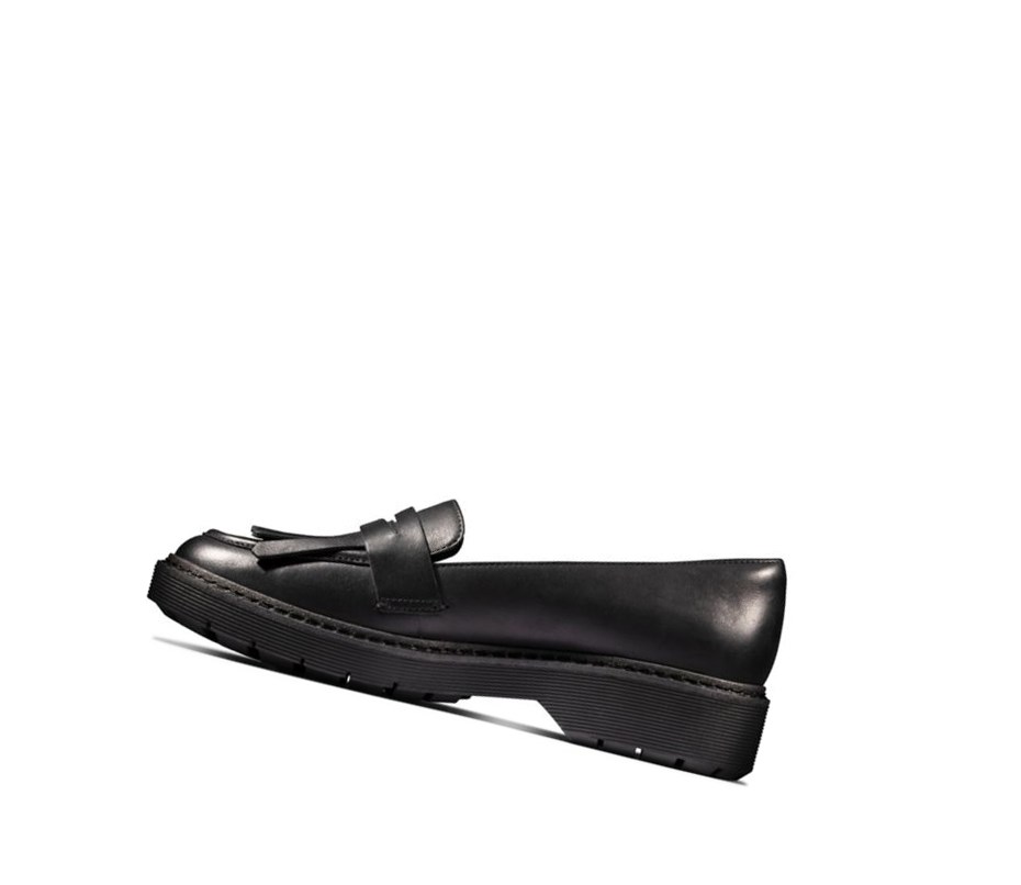 Zapatos Piel Clarks Witcombe Dawn Cuero Mujer Negras | QGRV-37986