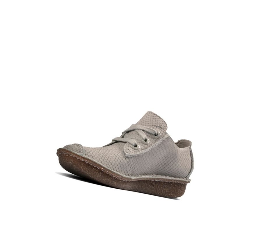 Zapatos Planos Clarks Funny Dream Nubuck Mujer Gris Claro | BQRG-15269