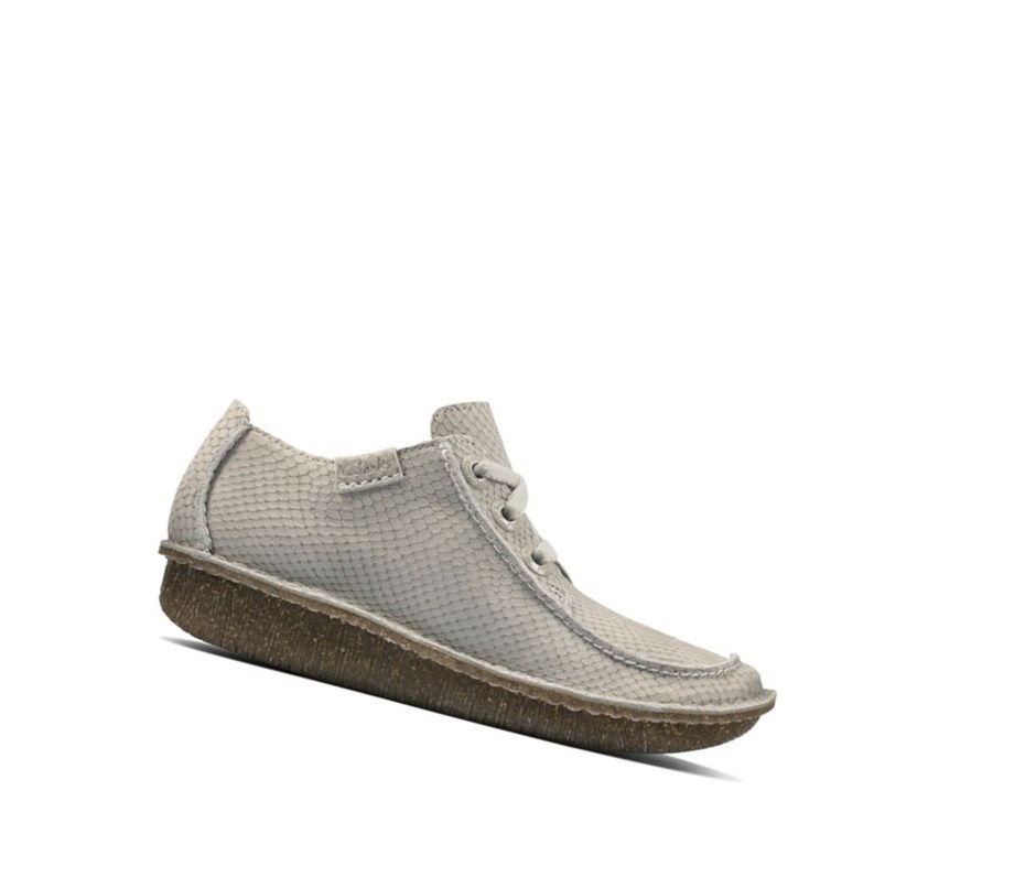 Zapatos Planos Clarks Funny Dream Nubuck Mujer Gris Claro | BQRG-15269