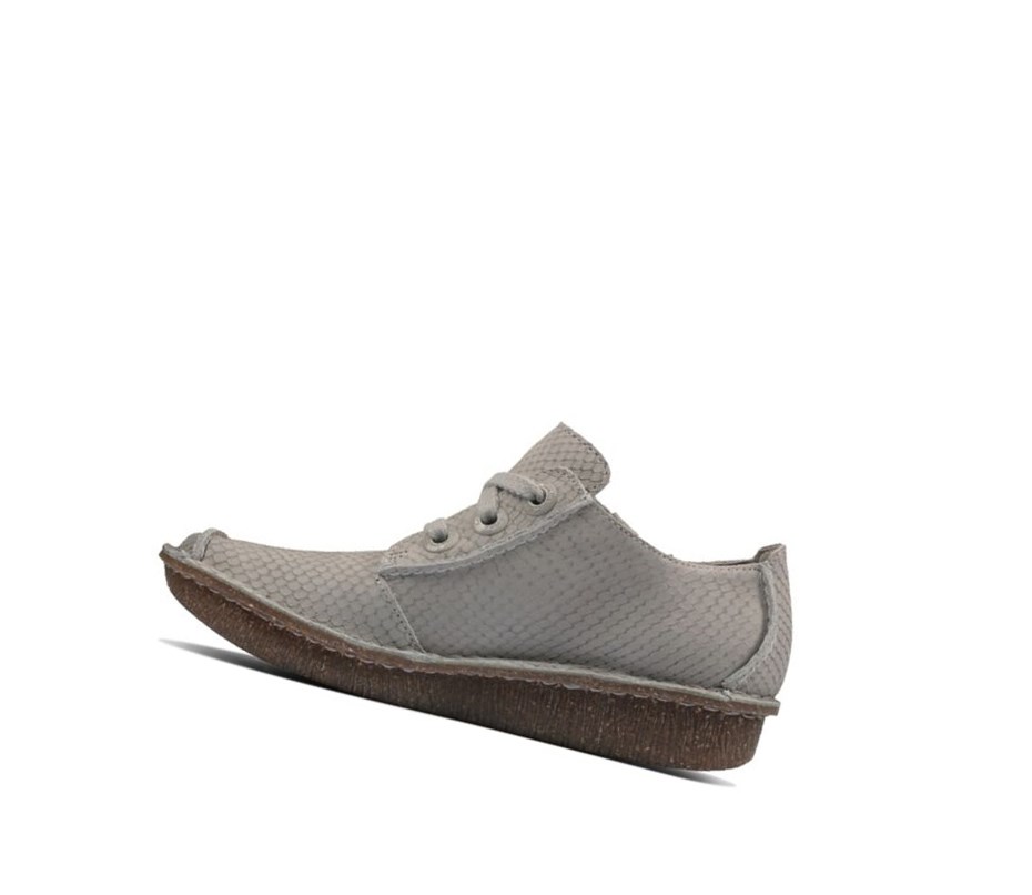 Zapatos Planos Clarks Funny Dream Nubuck Mujer Gris Claro | RAFO-13685