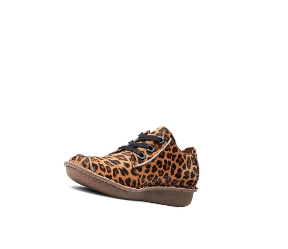 Zapatos Planos Clarks Funny Dream Print Cuero Mujer Leopardo | CBSF-43825