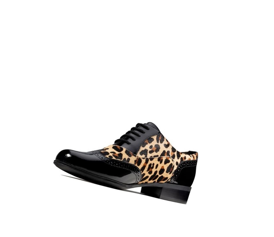 Zapatos Planos Clarks Hamble Oak Print Cuero Mujer Leopardo | VAGQ-26749