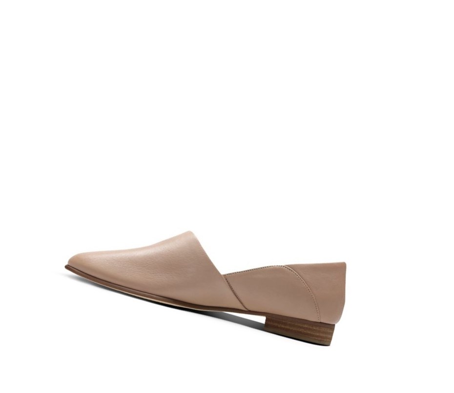 Zapatos Planos Clarks Pure Tone Cuero Mujer Arena | WOUP-69802