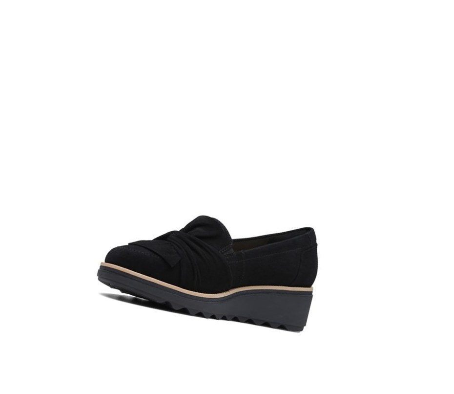 Zapatos Planos Clarks Sharon Dasher Gamuza Mujer Negras | OMLS-58739