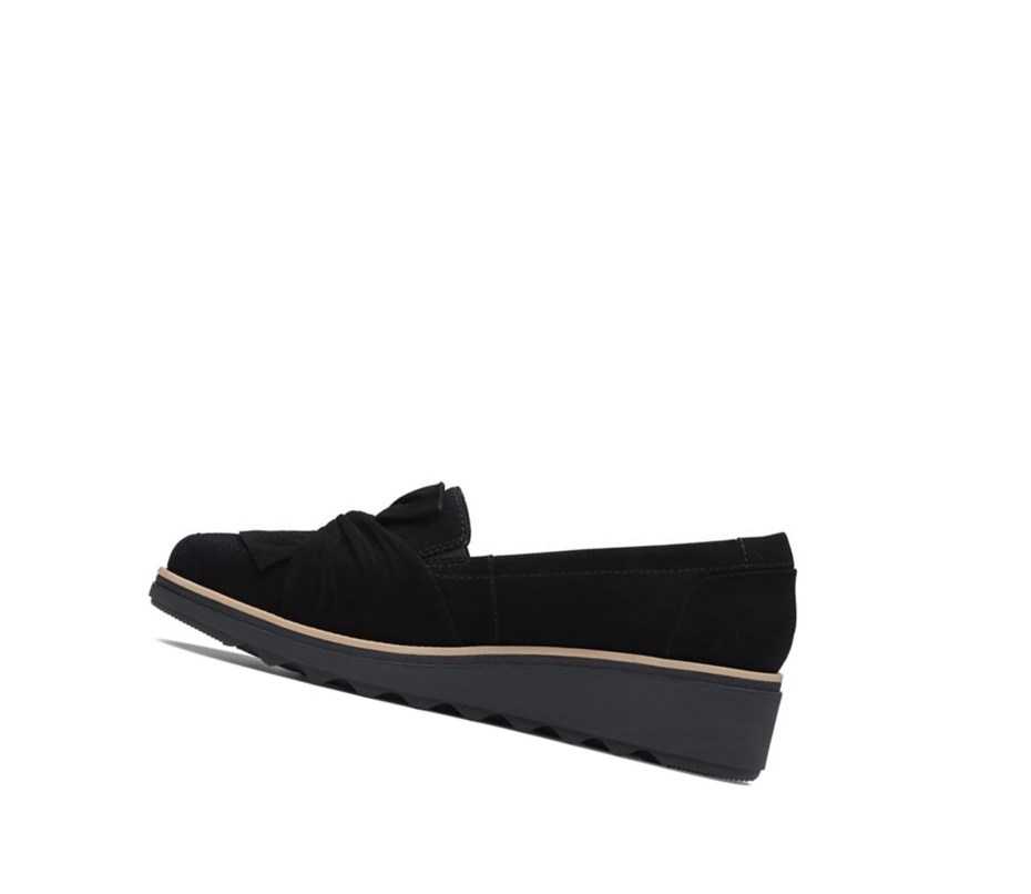 Zapatos Planos Clarks Sharon Dasher Gamuza Mujer Negras | OMLS-58739