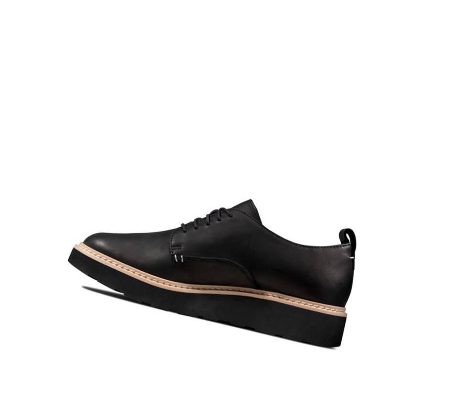 Zapatos Planos Clarks Trace Walk Cuero Mujer Negras | HVDA-75324