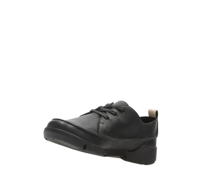 Zapatos Planos Clarks Tri Clara Cuero Mujer Negras | URXG-85412