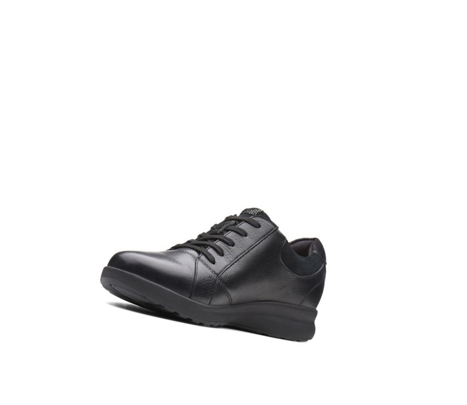 Zapatos Planos Clarks Un Adorn Encaje Cuero Mujer Negras | ODKF-61085