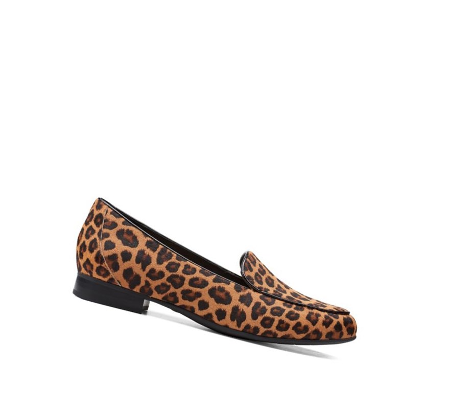 Zapatos Planos Clarks Un Blush Ease Print Cuero Mujer Leopardo | WFBK-62854