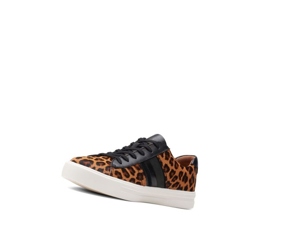 Zapatos Planos Clarks Un Maui Band Print Pony Cuero Mujer Leopardo | RSJC-15437