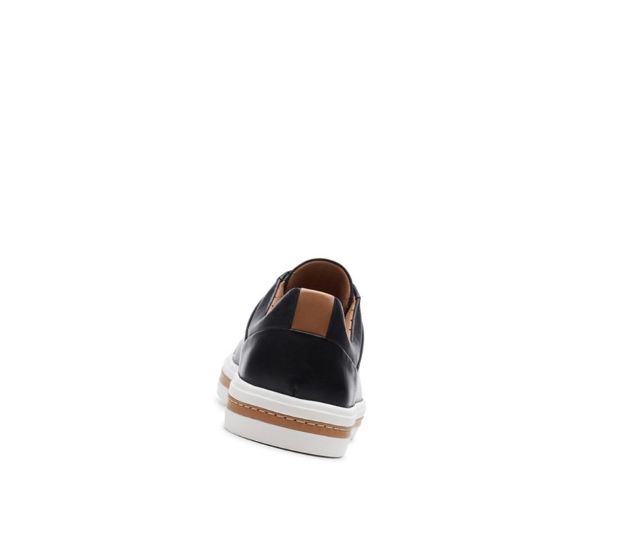 Zapatos Planos Clarks Un Maui Encaje Cuero Mujer Negras | VTUW-58097