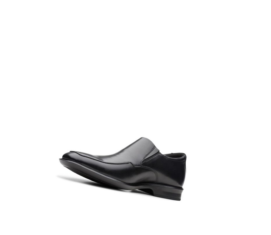 Zapatos Slip On Clarks Bensley Step Cuero Hombre Negras | ZKNO-63208