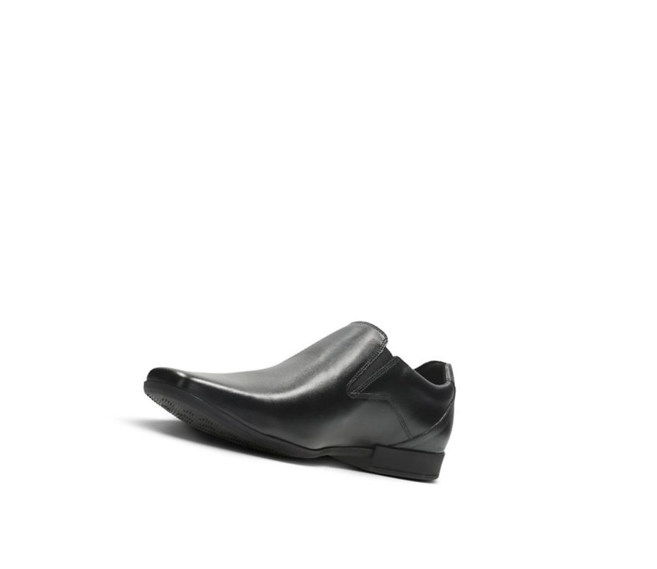 Zapatos Slip On Clarks Glement Slip Cuero Hombre Negras | FNCD-39025