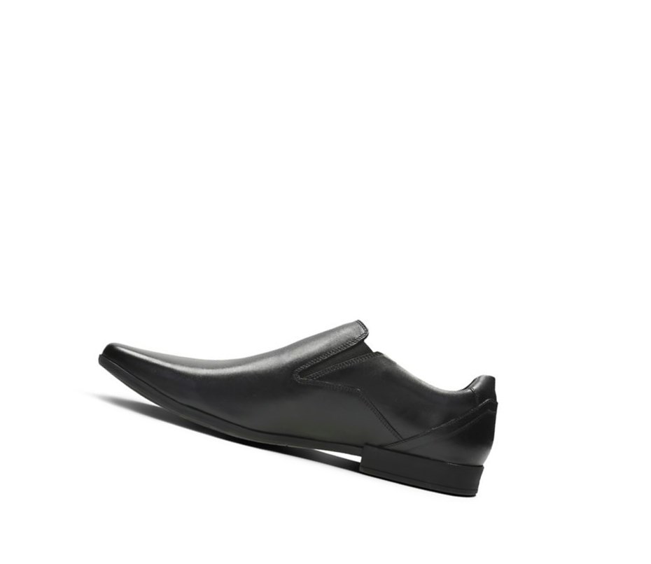 Zapatos Slip On Clarks Glement Slip Cuero Hombre Negras | FNCD-39025