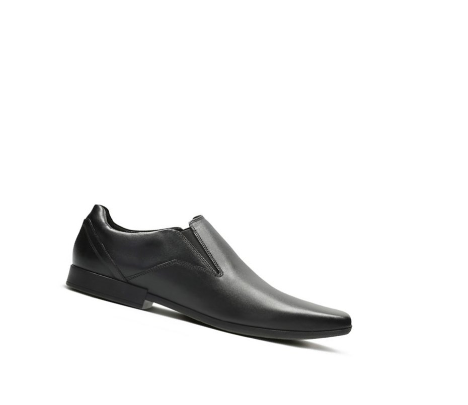 Zapatos Slip On Clarks Glement Slip Cuero Hombre Negras | FNCD-39025