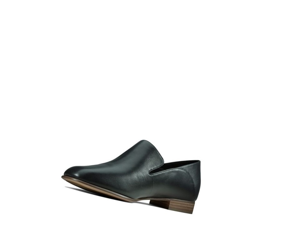 Zapatos Slip On Clarks Pure Viola Cuero Mujer Negras | WMRN-27341