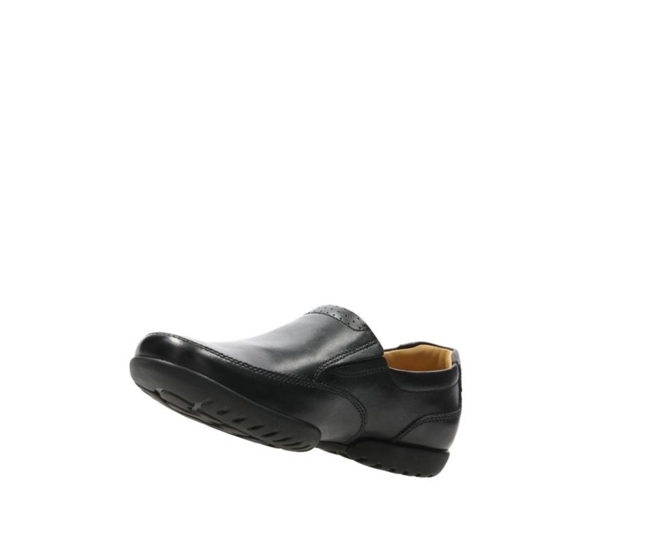 Zapatos Slip On Clarks Recline Free Cuero Hombre Negras | QRVA-08963