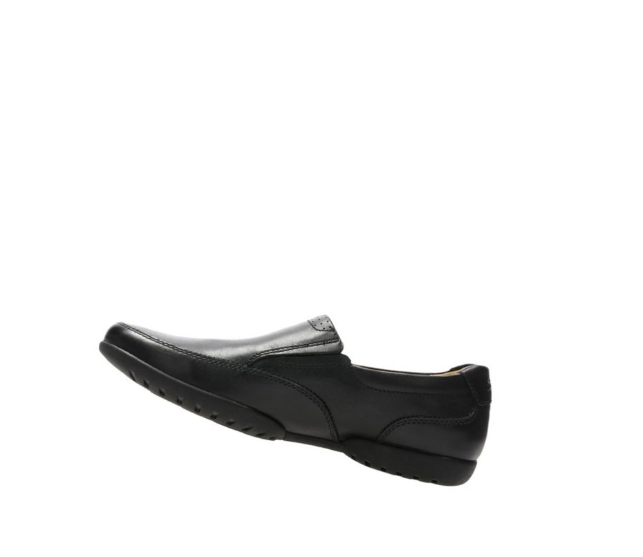 Zapatos Slip On Clarks Recline Free Cuero Hombre Negras | QRVA-08963