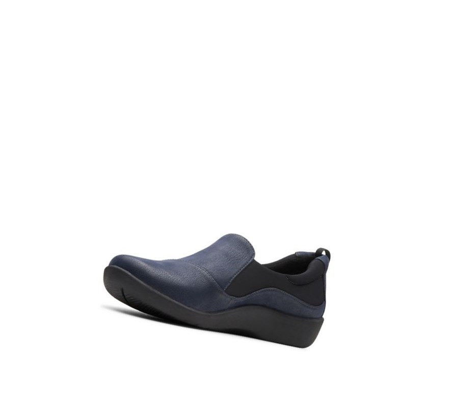 Zapatos Slip On Clarks Sillian Paz Mujer Azul Marino | URPB-06914