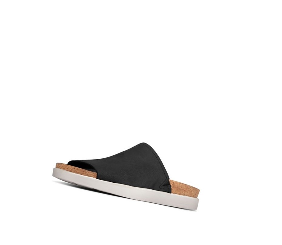 Zapatos Slip On Clarks Sunder Chanclas Nubuck Cuero Hombre Negras | TZVJ-93854