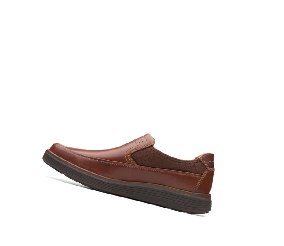 Zapatos Slip On Clarks Un Abode Go Cuero Anchos Fit Hombre Marrones Oscuro | COWJ-76914