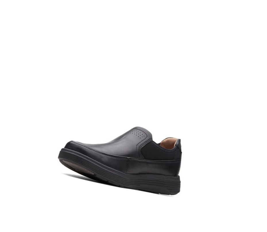 Zapatos Slip On Clarks Un Abode Go Cuero Hombre Negras | EPDJ-86471