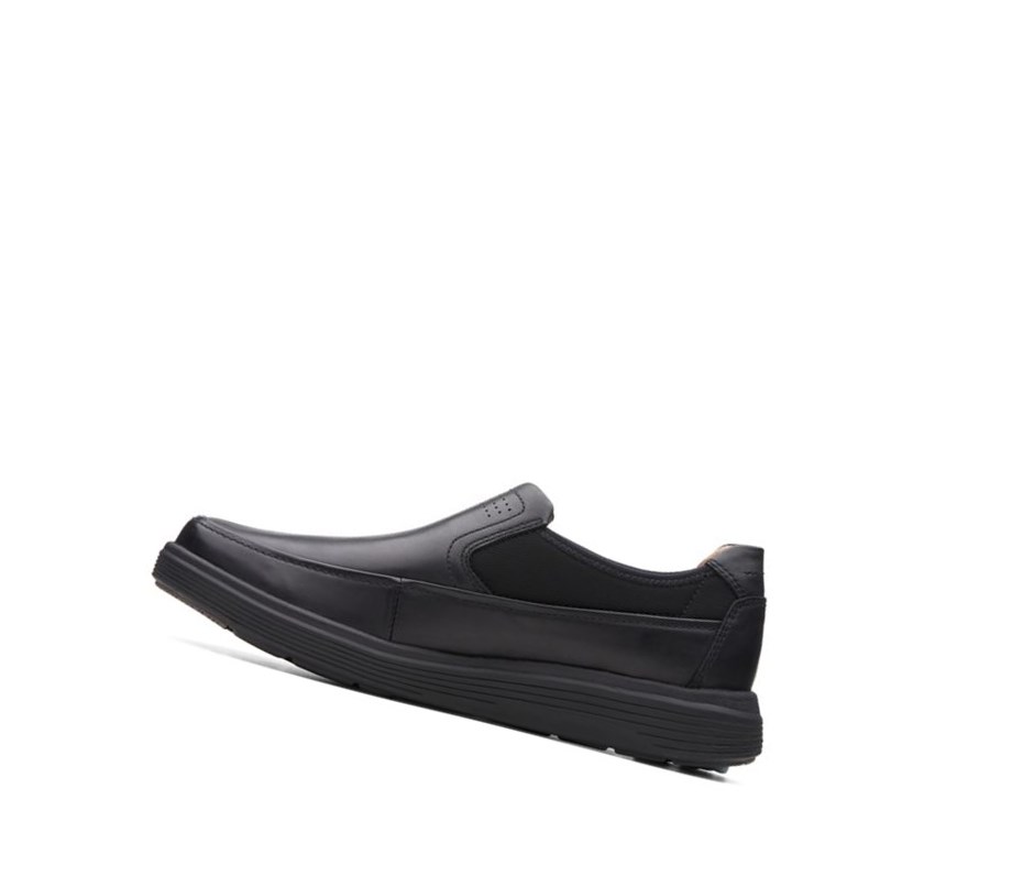 Zapatos Slip On Clarks Un Abode Go Cuero Hombre Negras | EPDJ-86471