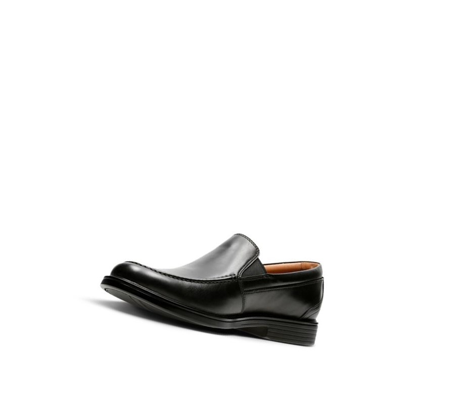 Zapatos Slip On Clarks Un Aldric Slip Cuero Hombre Negras | BDRQ-74519