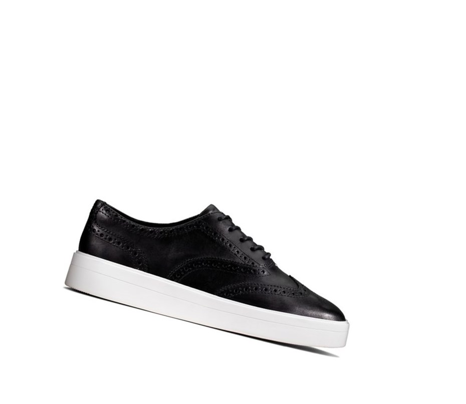 Zapatos con Cordones Clarks Hero Cuero Mujer Negras | UGIN-90632