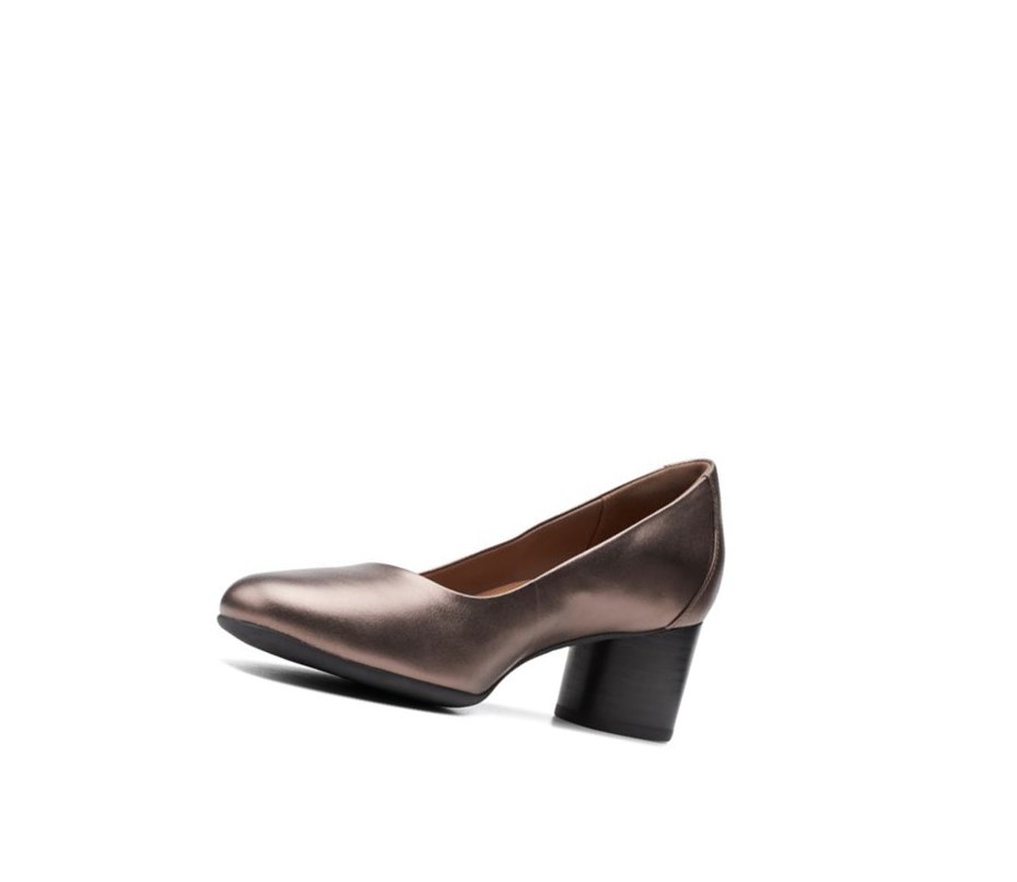 Zapatos de Vestir Clarks Un Cosmo Vestido Cuero Mujer Cobra Metal | KNWR-37625