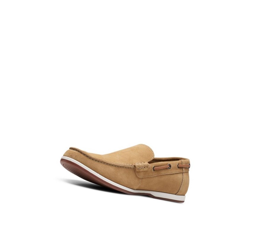 Zapatos del Barco Clarks Morven Sun Gamuza Hombre Marrones | GVXM-08495