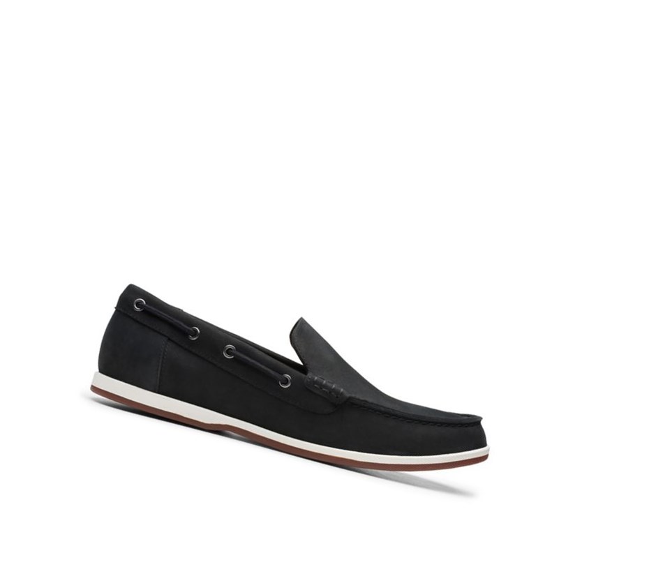 Zapatos del Barco Clarks Morven Sun Nubuck Hombre Negras | ZLDT-18746