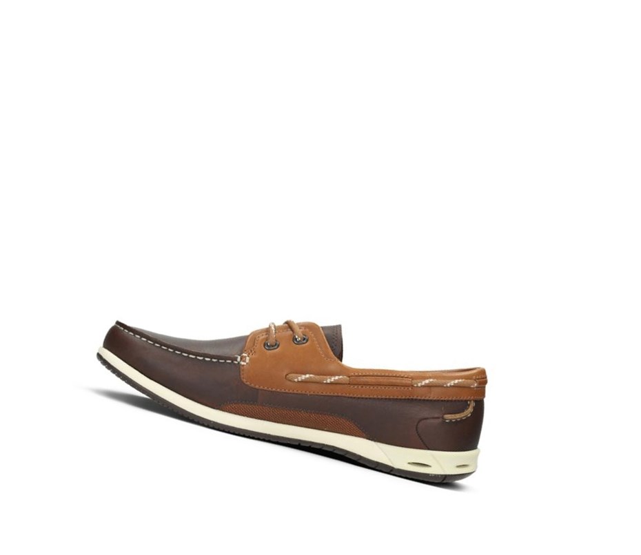 Zapatos del Barco Clarks Orson Harbour Cuero Hombre Marrones | JBLN-72893