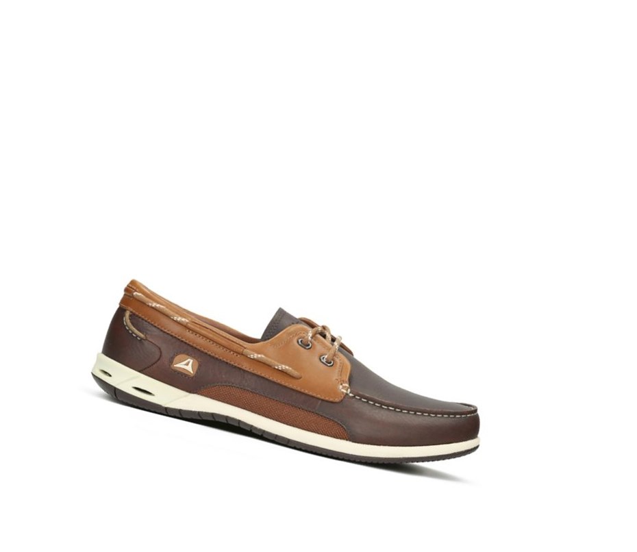 Zapatos del Barco Clarks Orson Harbour Cuero Hombre Marrones | JBLN-72893